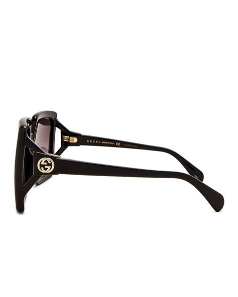 gucci fork oversize square sunglasses|gucci oversize rectangular sunglasses.